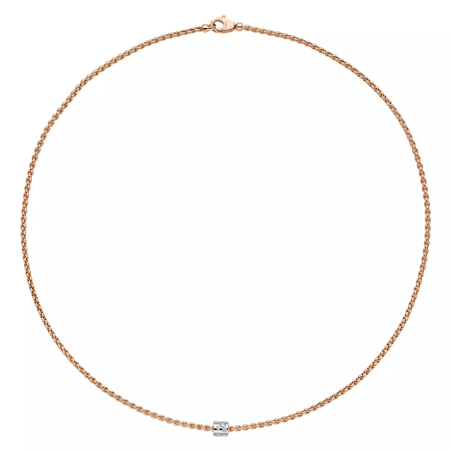 Collier von Fope aus 18 Karat Rosé- und Weißgold mit Brillanten