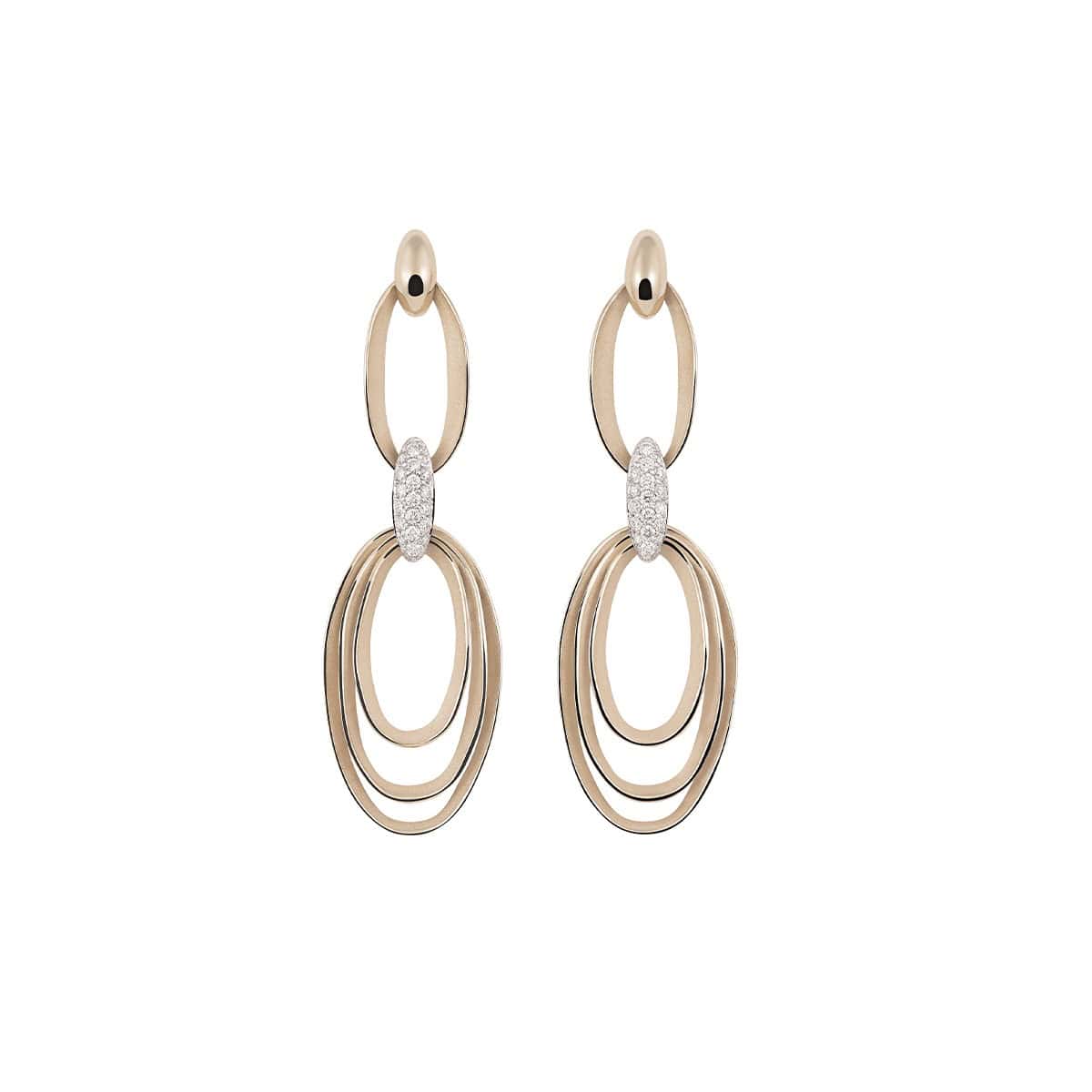 Annamaria Cammilli Dune Ohrschmuck aus 18 Karat Natural Beige Gold mit Brillanten