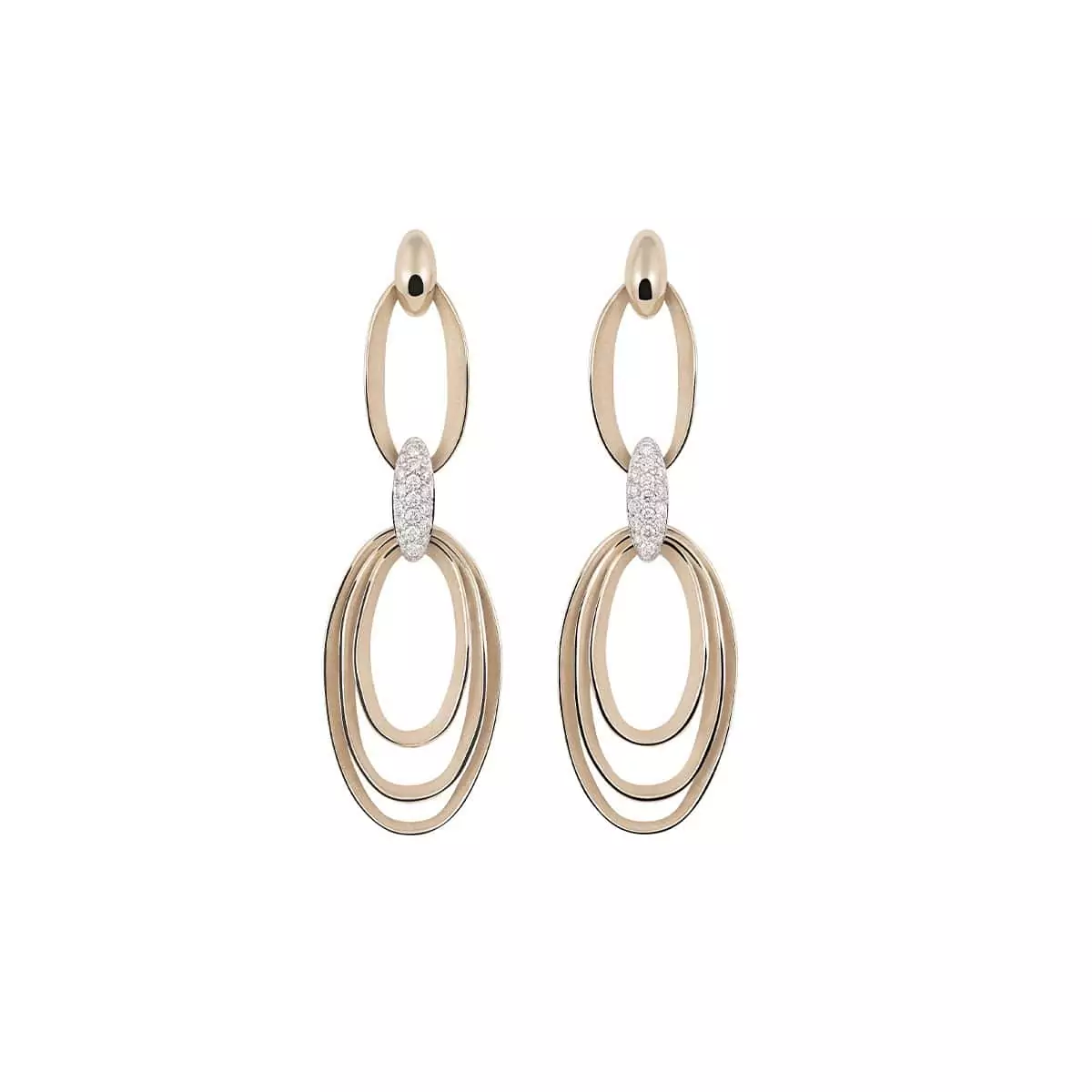 Annamaria Cammilli Dune Ohrschmuck aus 18 Karat Natural Beige Gold mit Brillanten