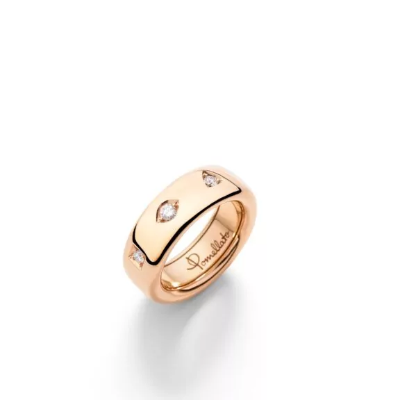 Pomellato Iconica Ring aus Roségold mit Diamanten mittel