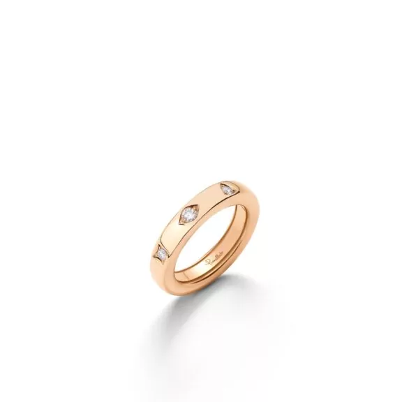 Pomellato Iconica Ring aus Roségold mit Diamanten schmal