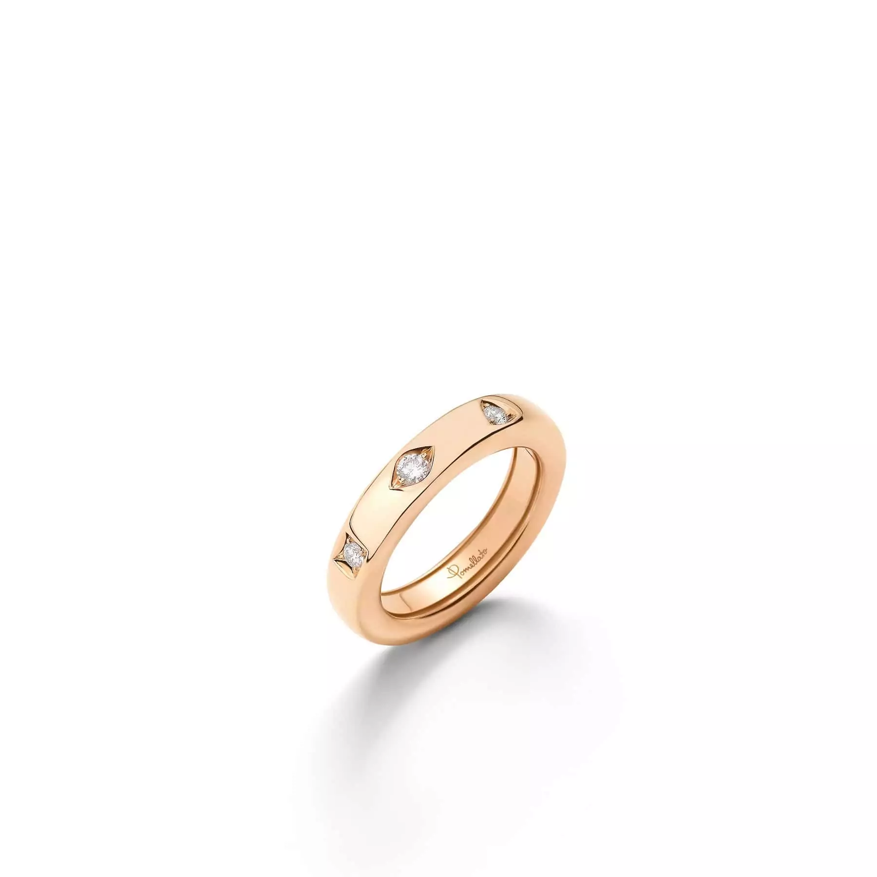 Pomellato Iconica Ring aus Roségold mit Diamanten schmal
