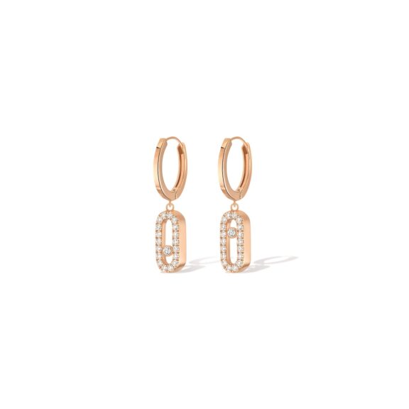 Messika Move Uno Ohrschmuck aus Roségold und Diamanten