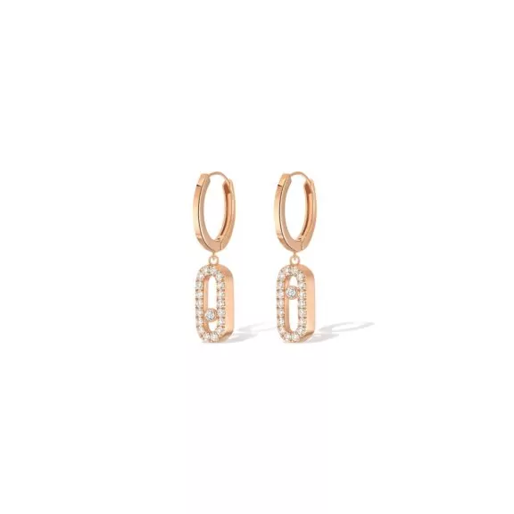 Messika Move Uno Ohrschmuck aus Roségold und Diamanten