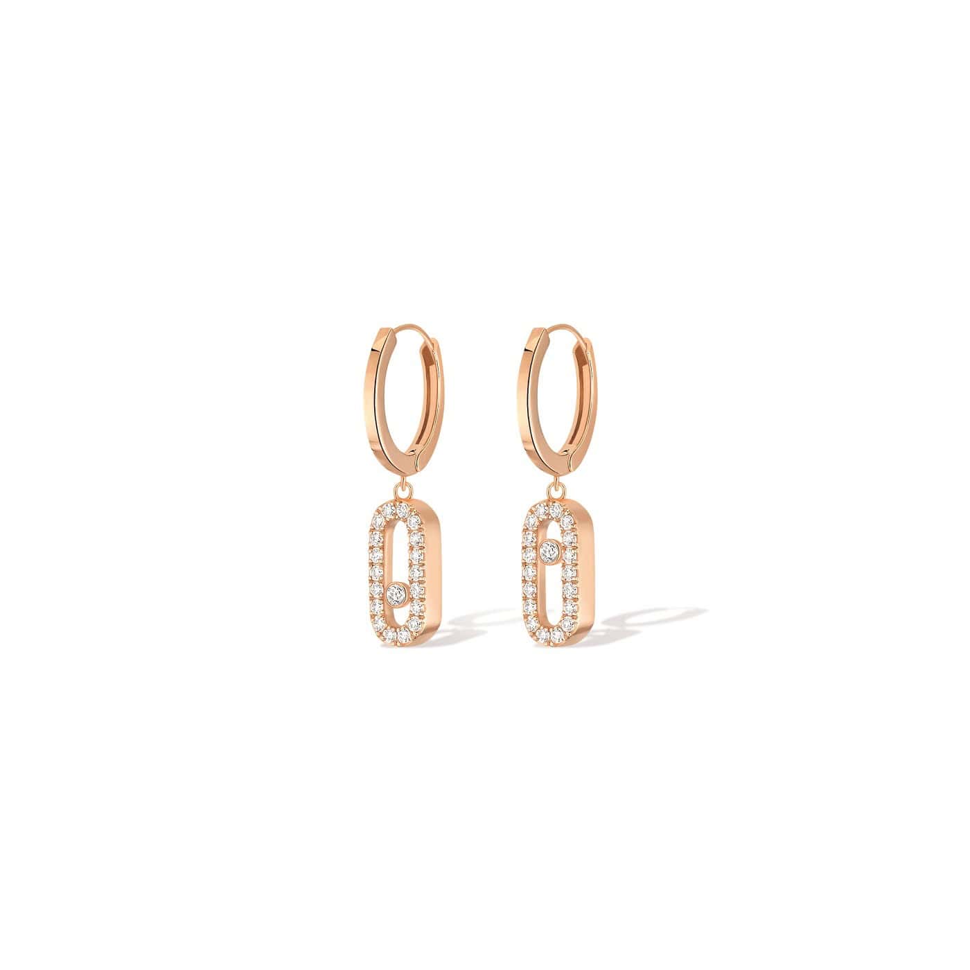 Messika Move Uno Ohrschmuck aus Roségold und Diamanten
