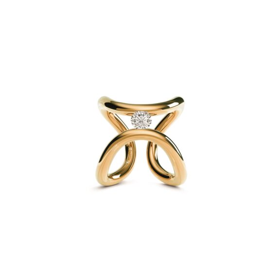 Niessing Spannring Ära aus Fine Red Gold mit Brillant