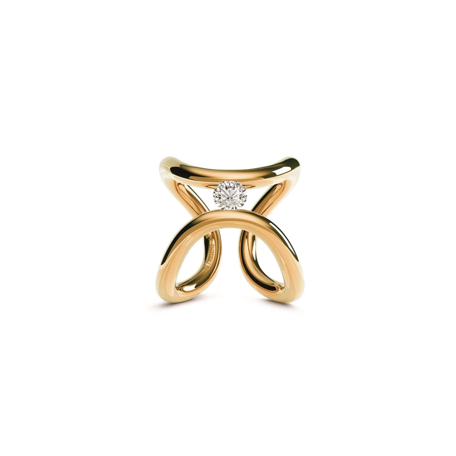 Niessing Spannring Ära aus Fine Red Gold mit Brillant