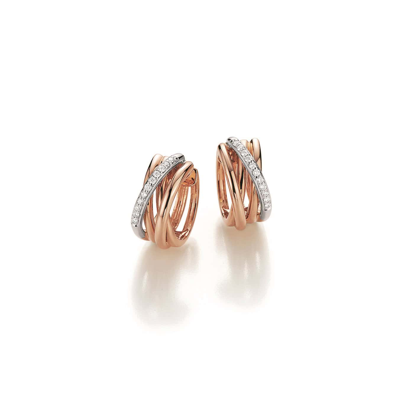 Ohrschmuck aus Roségold mit Diamanten