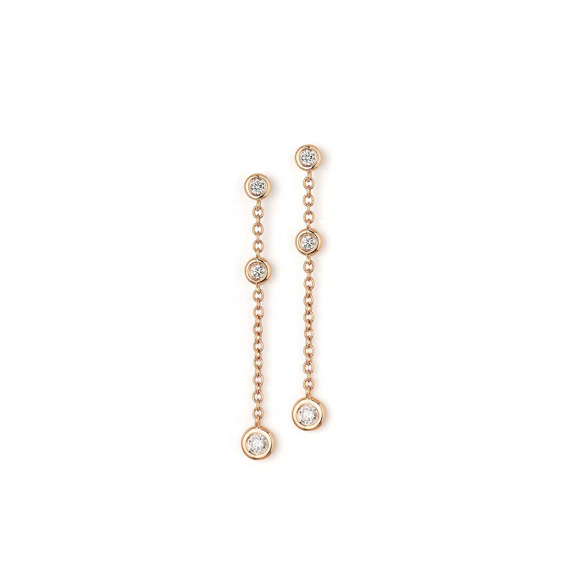 Ohrschmuck aus Roségold mit Diamanten