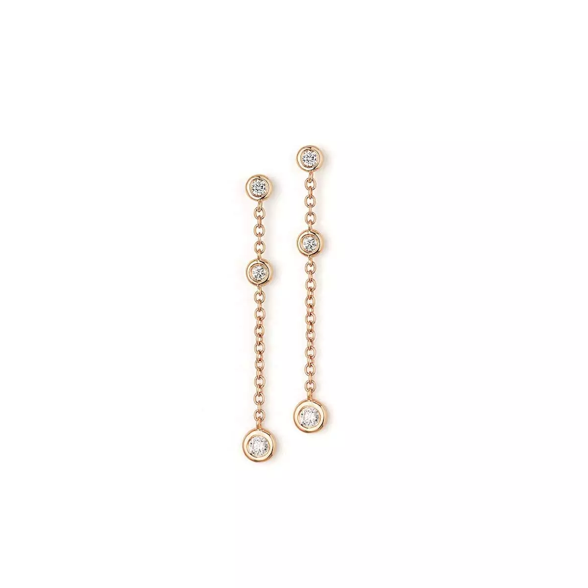 Ohrschmuck aus Roségold mit Diamanten