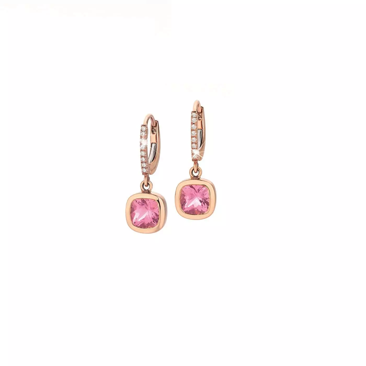 Ohrschmuck aus Roségold mit Turmalin und Diamanten