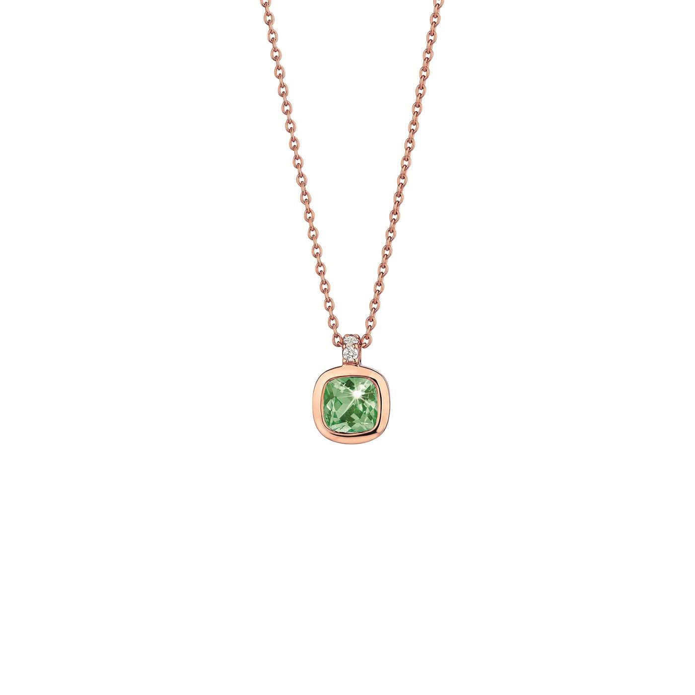 Collier aus Roségold mit Turmalin und Diamanten