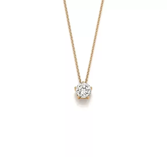 Collier aus Roségold mit Diamant