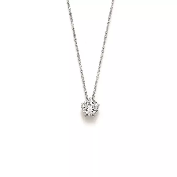 Collier aus Weißgold mit Diamant