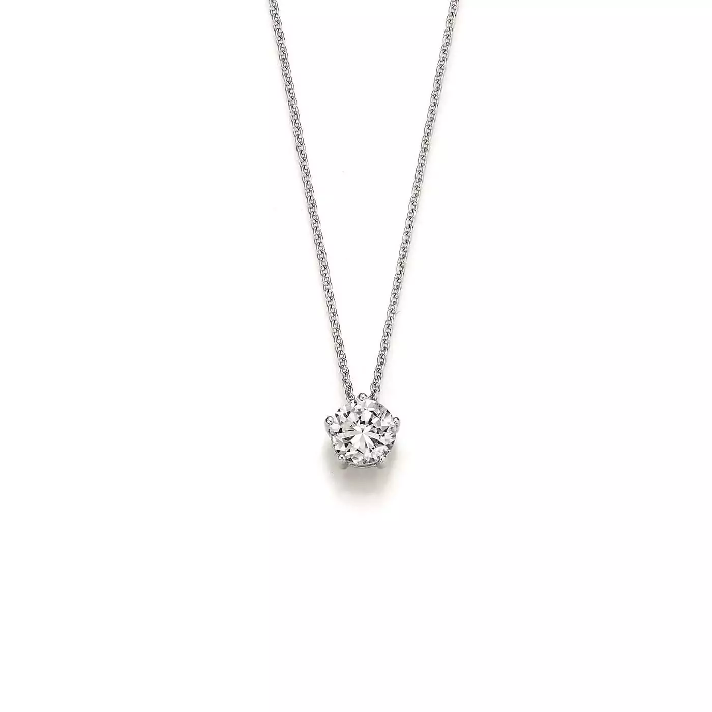 Collier aus Weißgold mit Diamant