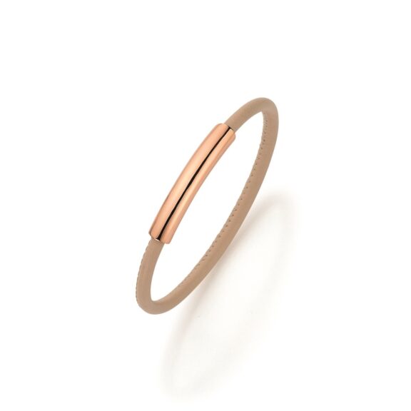 Armband aus Nappaleder mit Aufsatz aus Roségold