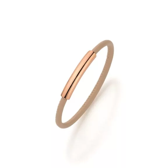 Armband aus Nappaleder mit Aufsatz aus Roségold