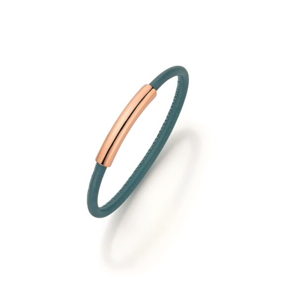 Armband aus Nappaleder mit Aufsatz aus Roségold