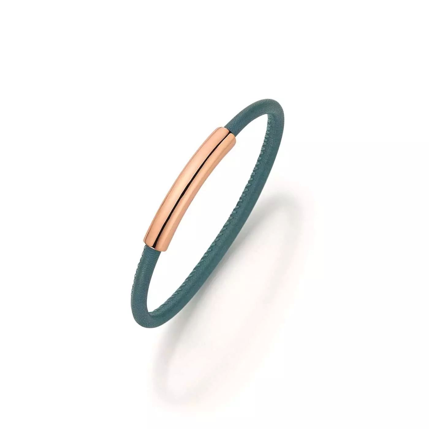 Armband aus Nappaleder mit Aufsatz aus Roségold