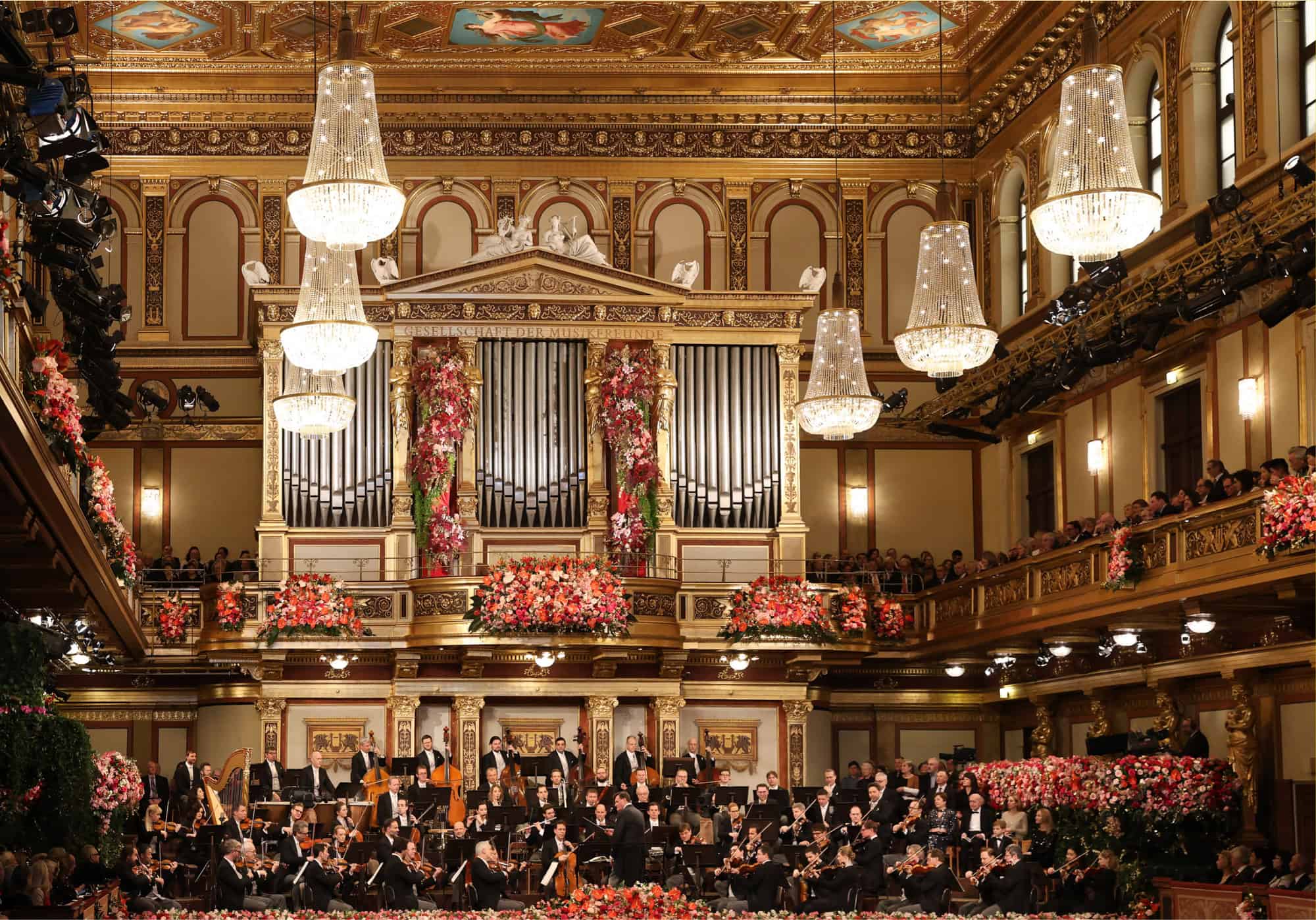 Die Wiener Philharmoniker im Goldenen Saal des Wiener Musikvereins
