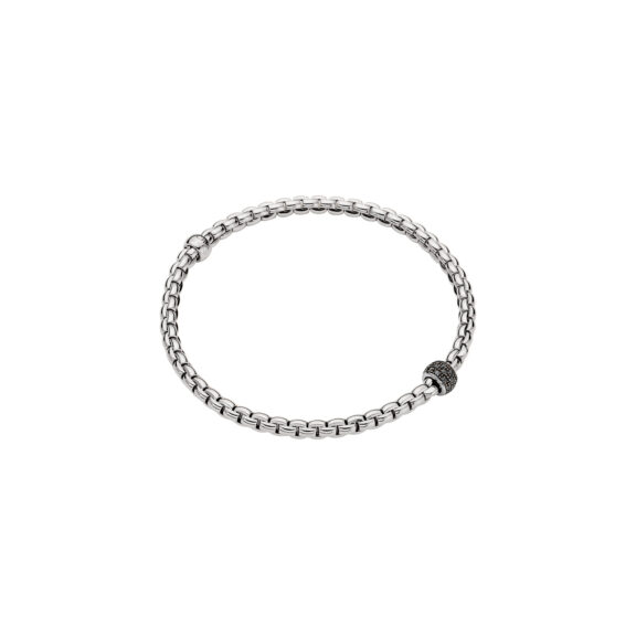 Flexibles Armband von Fope aus 18 Karat Weißgold mit schwarzen