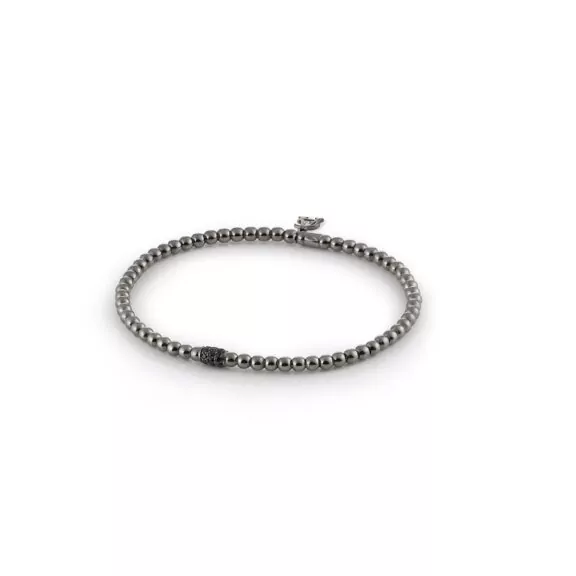 Armband Stretchy aus Weißgold mit schwarzen Diamanten
