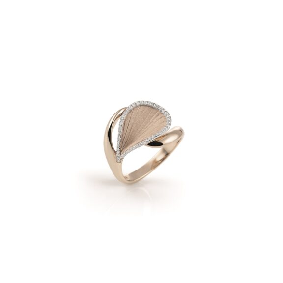Annamaria Cammilli Goccia Ring aus 18 Karat Natural Beige Gold mit Brillanten