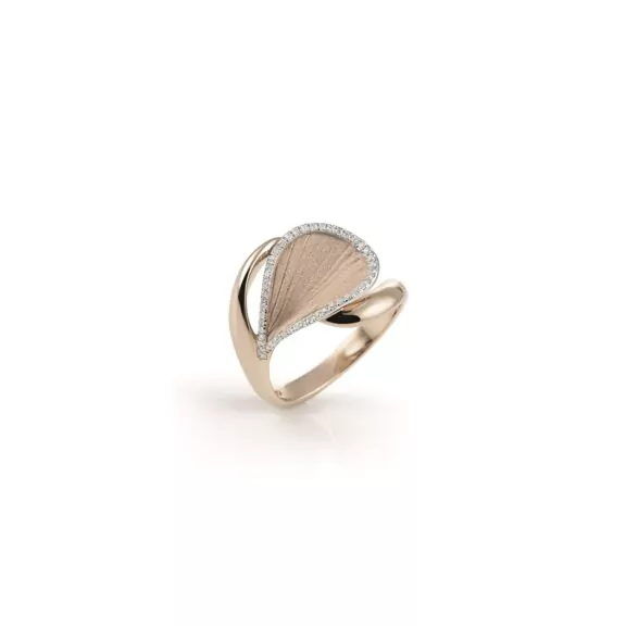 Annamaria Cammilli Goccia Ring aus 18 Karat Natural Beige Gold mit Brillanten