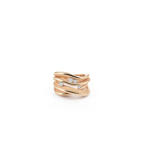 Annamaria Cammilli Firenze Ring aus 18 Karat Orange Apricot Gold mit Brillanten