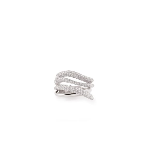 Annamaria Cammilli Firenze Ring aus 18 Karat White Ice Gold mit Brillanten