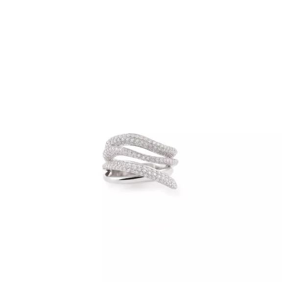 Annamaria Cammilli Firenze Ring aus 18 Karat White Ice Gold mit Brillanten