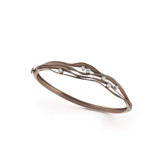 Annamaria Cammilli Dune Armreif aus 18 Karat Brown Chocolate Gold mit Brillanten