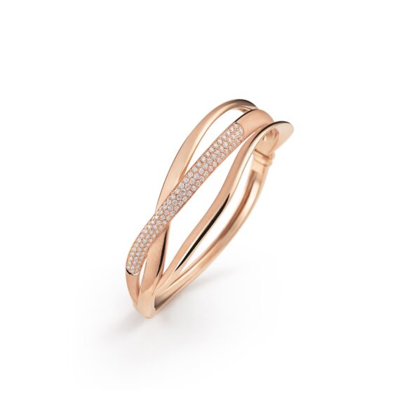 Annamaria Cammilli Firenze Armreif aus 18 Karat Pink Champagne Gold mit Brillanten