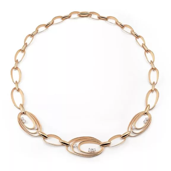 Annamaria Cammilli Dune Chic Collier aus 18 Karat Orange Apricot Gold mit Brillanten
