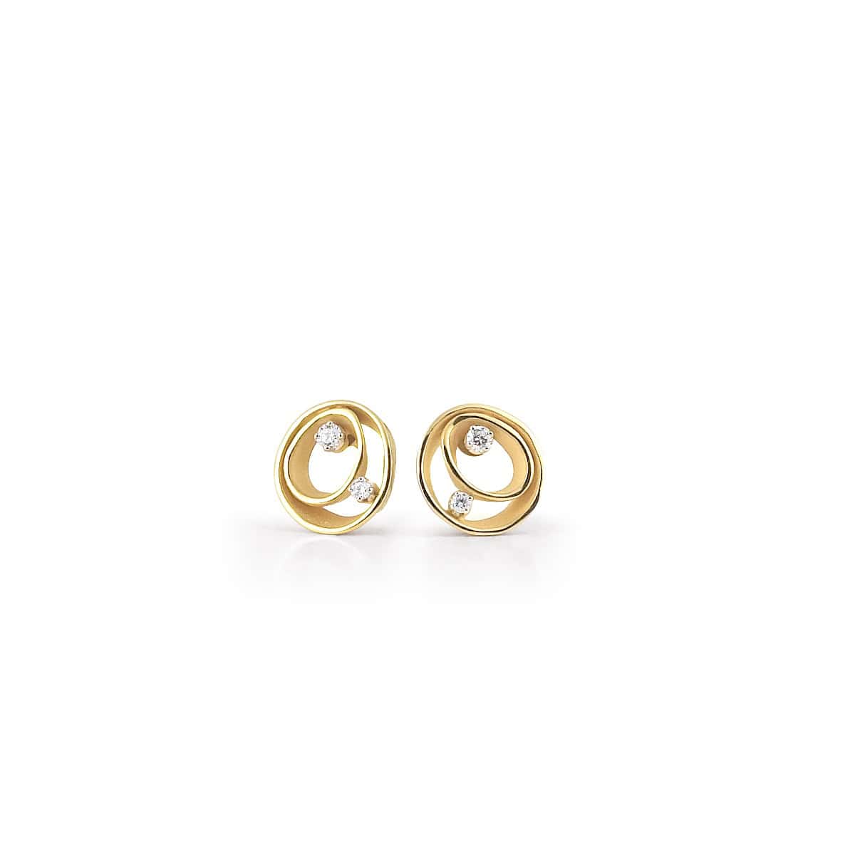 Annamaria Cammilli Dune Ohrschmuck aus 18 Karat Yellow Sunrise Gold mit Brillanten