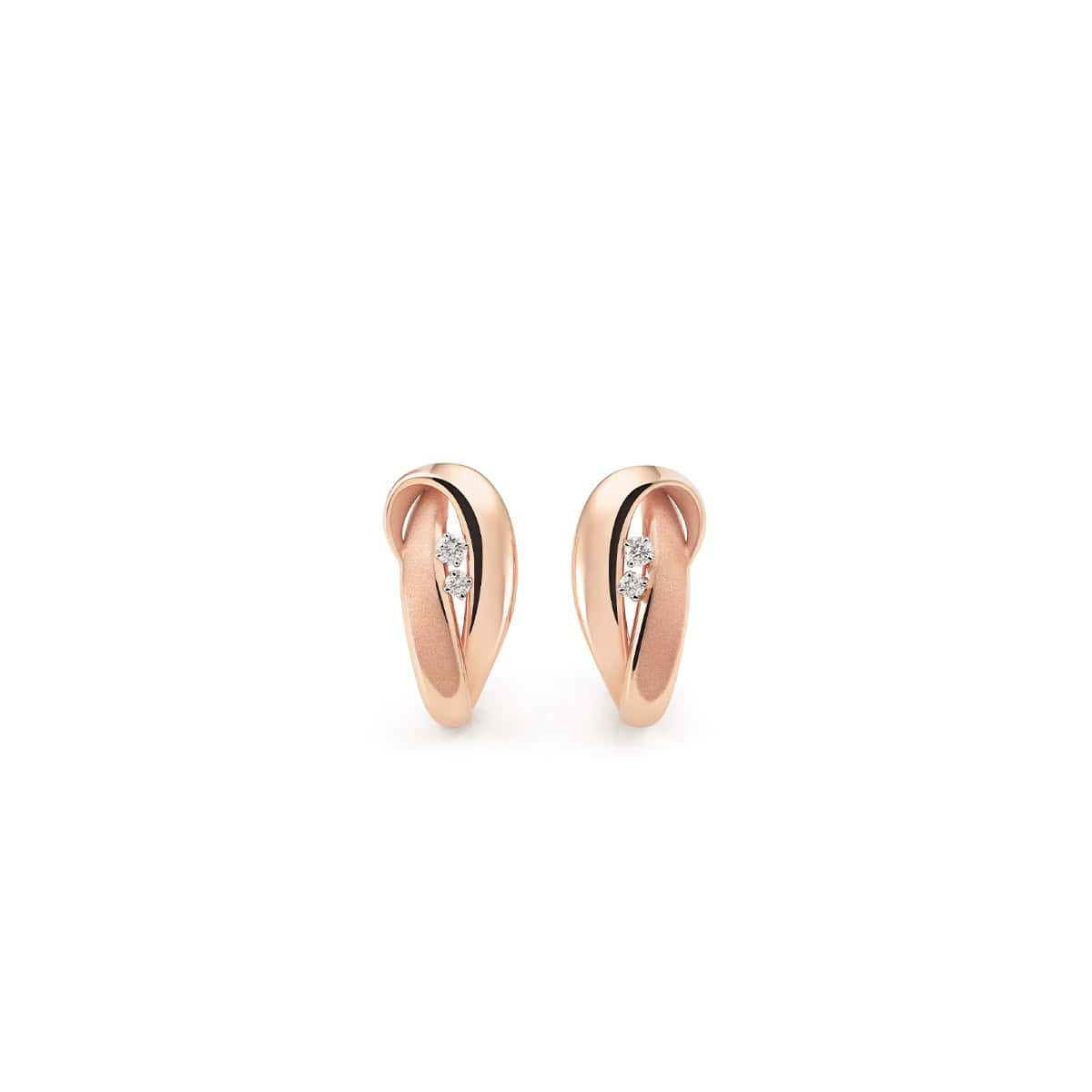 Annamaria Cammilli Firenze Ohrschmuck aus 18 Karat Pink Champagne Gold mit Brillanten