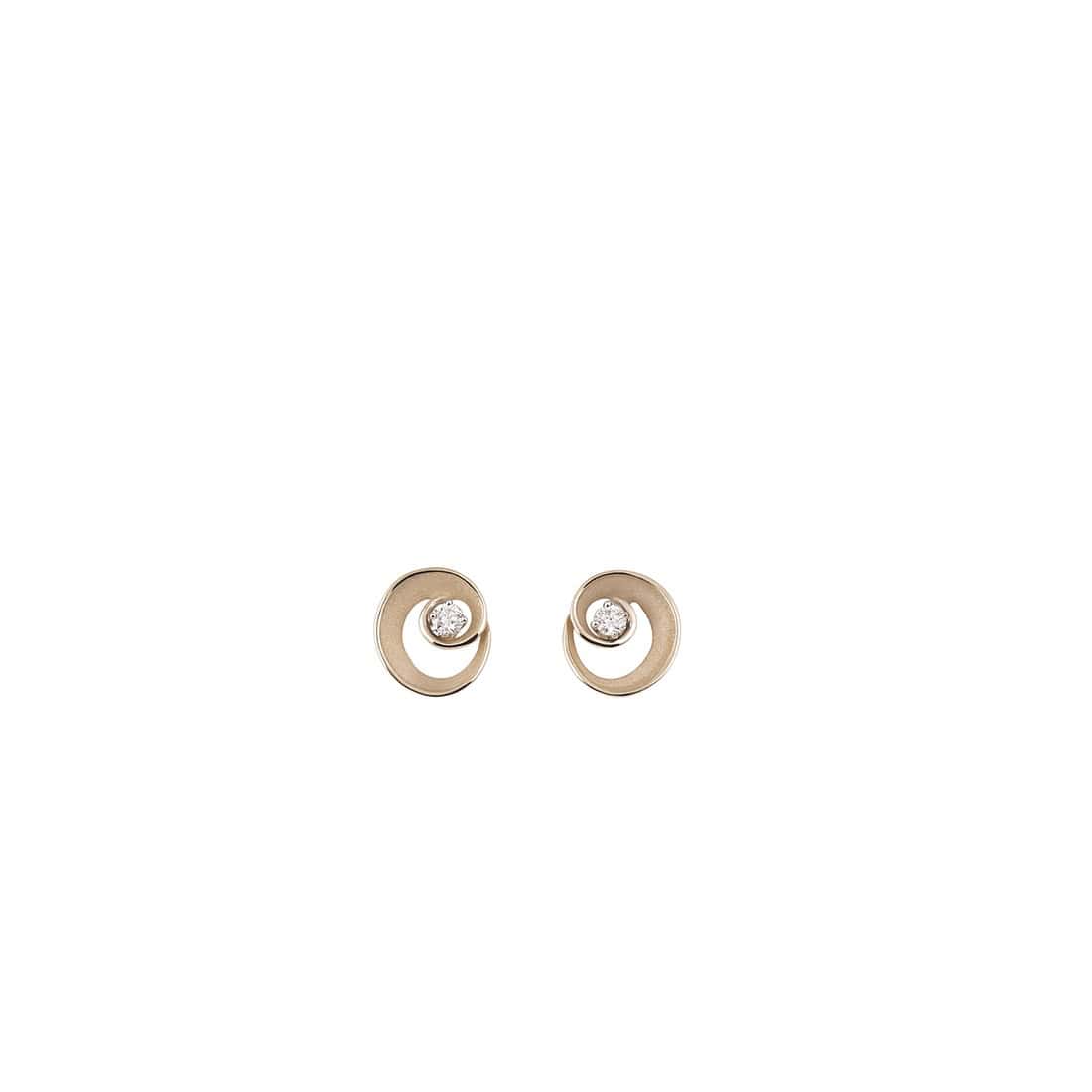 Annamaria Cammilli Dune Assolo Ohrschmuck aus 18 Karat Natural Beige Gold mit Brillanten
