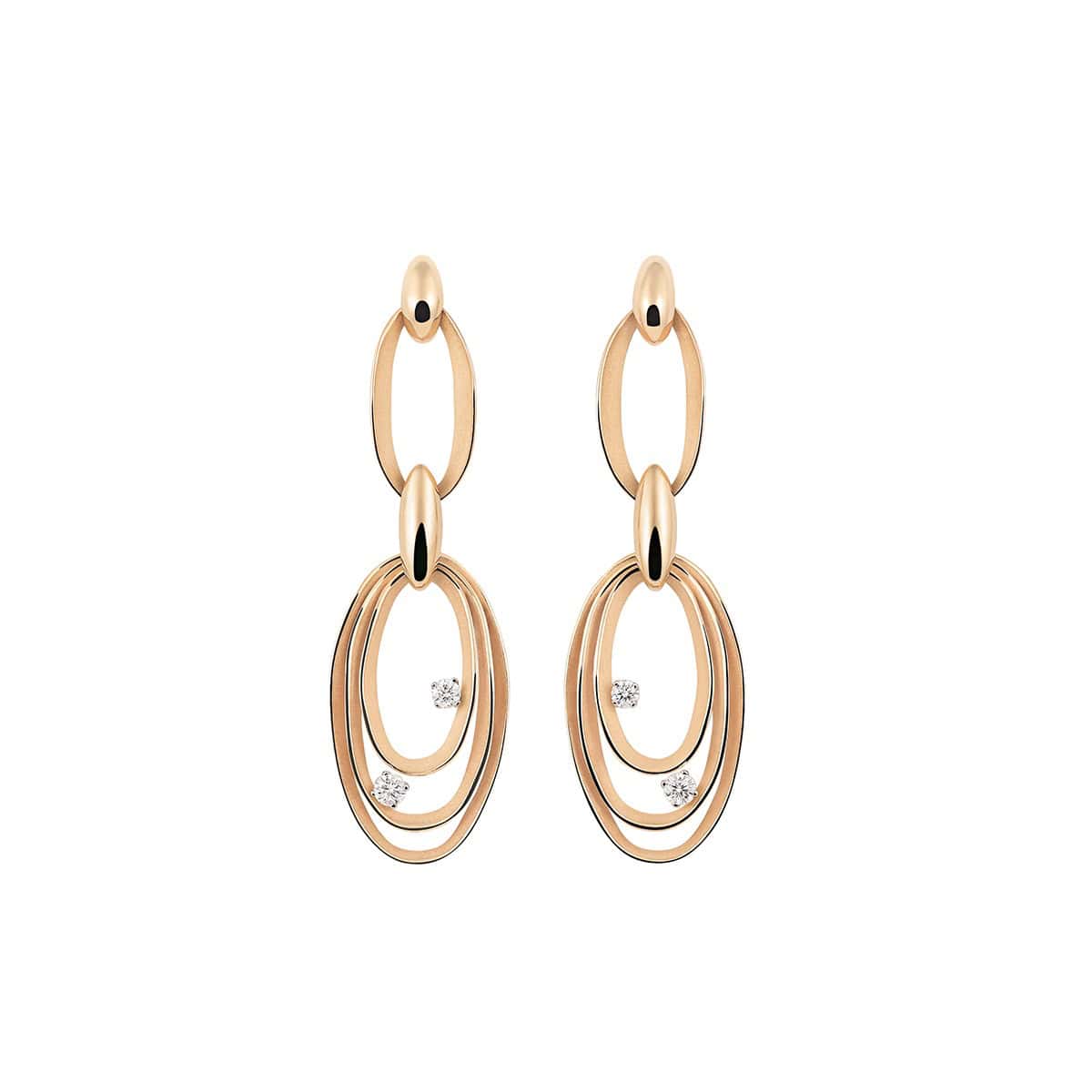 Annamaria Cammilli Dune Chic Ohrschmuck aus 18 Karat Orange Apricot Gold mit Brillanten