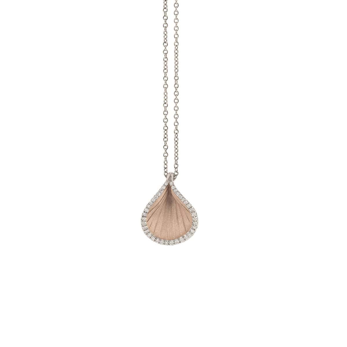 Annamaria Cammilli Goccia Collier aus 18 Karat Natural Beige Gold mit Brillanten