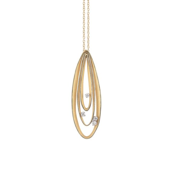 Annamaria Cammilli Dune Collier aus 18 Karat Yellow Sunrise Gold mit Brillanten