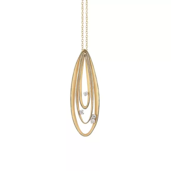 Annamaria Cammilli Dune Collier aus 18 Karat Yellow Sunrise Gold mit Brillanten