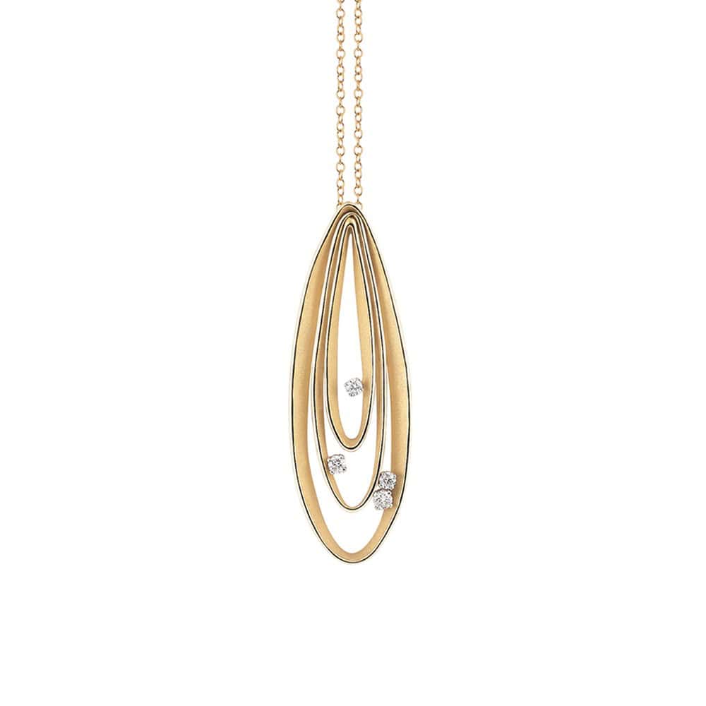 Annamaria Cammilli Dune Collier aus 18 Karat Yellow Sunrise Gold mit Brillanten