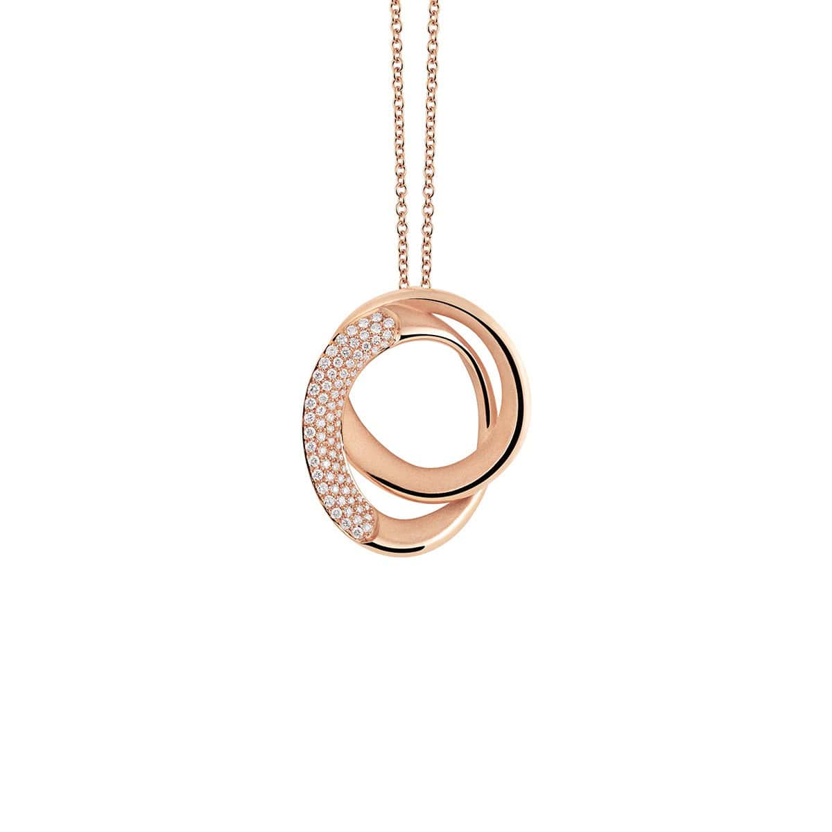 Annamaria Cammilli Firenze Collier aus 18 Karat Pink Champagne Gold mit Brillanten