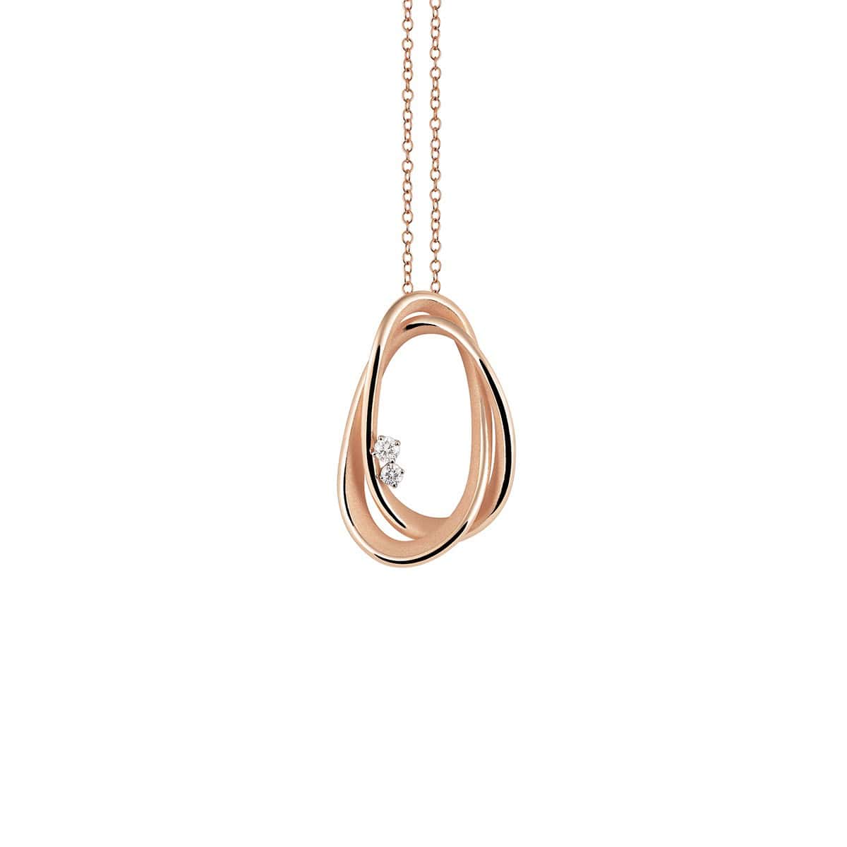 Annamaria Cammilli Firenze Collier aus 18 Karat Pink Champagne Gold mit Brillanten