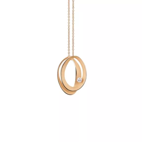 Annamaria Cammilli Dune Collier aus 18 Karat Orange Apricot Gold mit Brillant