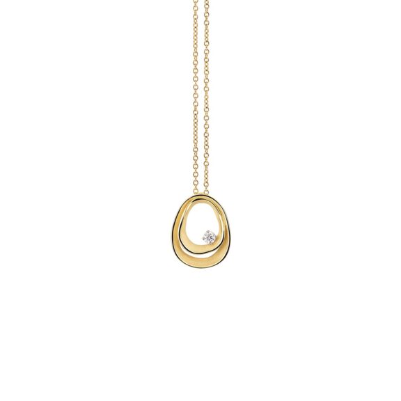 Annamaria Cammilli Dune Assolo Collier aus 18 Karat Orange Apricot Gold mit Brillant