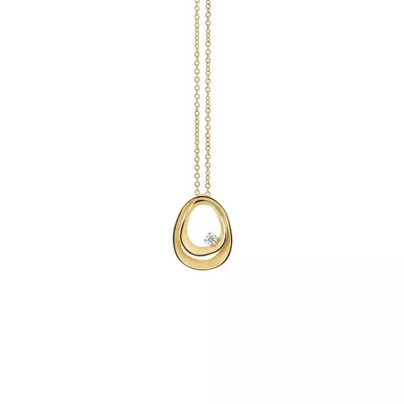 Annamaria Cammilli Dune Assolo Collier aus 18 Karat Orange Apricot Gold mit Brillant