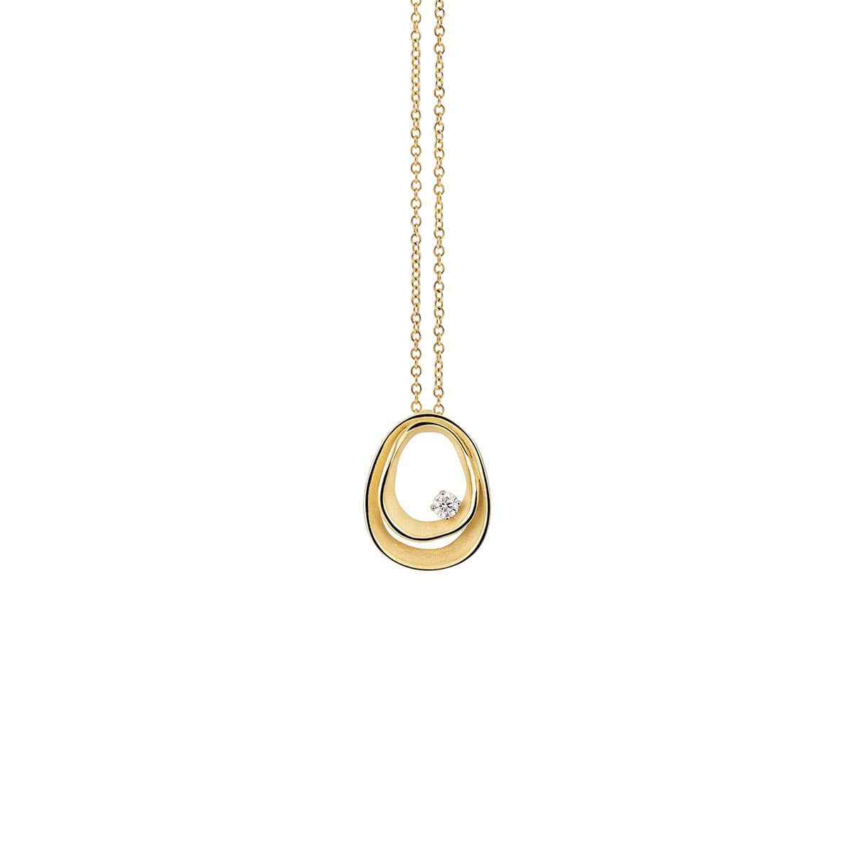 Annamaria Cammilli Dune Assolo Collier aus 18 Karat Orange Apricot Gold mit Brillant