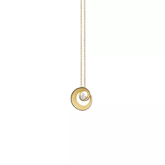 Annamaria Cammilli Dune Assolo Collier aus 18 Karat Orange Apricot Gold mit Brillant