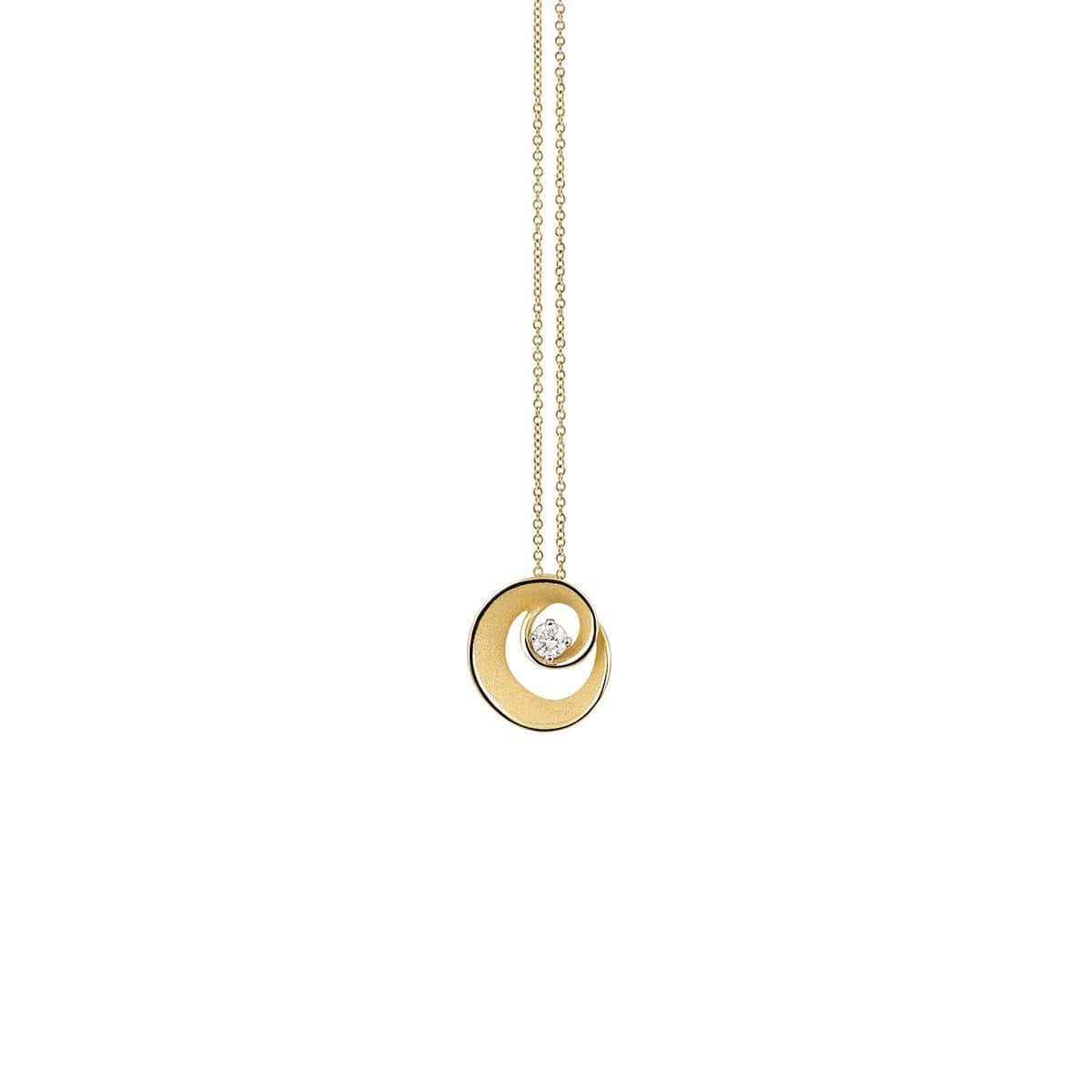 Annamaria Cammilli Dune Assolo Collier aus 18 Karat Orange Apricot Gold mit Brillant